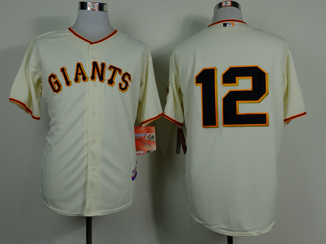 Men San Francisco Giants #12 Panik Cream MLB Jerseys->san francisco giants->MLB Jersey
